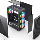 Корпус Accord 3338 черный без БП ATX 1xUSB2.0 1xUSB3.0 1xUSB3.1 audio bott PSU