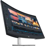 Монитор Dell 31.5" S3221QSA, Curved 4K UHD Monitor, 3840 x 2160 at 60 Hz,  VA, 4 ms,  3000: 1 (Typical), 300 cd/m2 , SP-2*5W, H-AD