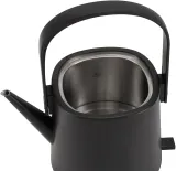 Чайник электрический Hyundai HYK-S2042 0.6л. 1000Вт черный корпус: металл