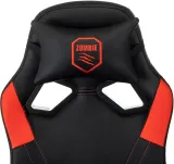 Кресло игровое Zombie 50 черный/красный эко.кожа крестов. пластик