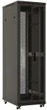 Шкаф серверный Hyperline (TTBR-4262-DD-RAL9004) напольный 42U 600x1200мм пер.дв.перфор.2ств. задн.дв.перфор.2-хст. 2 бок.пан. 800кг черный 1110мм IP20 сталь