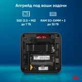 Неттоп IRU 110ALCN N200 8Gb SSD256Gb UHDG Windows 11 Professional GbitEth WiFi BT черный (2012500)