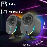 Колонки Оклик OK-303A 2.0 черный 20Вт BT