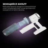 Пылесос ручной Hyundai HYV-S5550 400Вт белый/серебристый