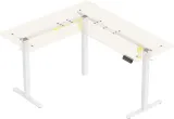 Стол для компьютера Cactus угловой подъёмный столешница МДФ белый дуб каркас белый 140x72x60см (CS-EDXL-WWD)