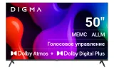 Телевизор QLED Digma 50" DM-LED50UQB31 Google TV Frameless Metal черный/черный 4K Ultra HD 60Hz MEMC DVB-T DVB-T2 DVB-C DVB-S DVB-S2 USB WiFi Smart TV