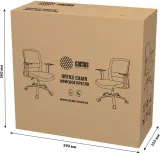 Кресло Cactus CS-WMC333-BL темно-синий сиденье темно-синий сетка/ткань низк.спин. крестов. пластик пластик белый