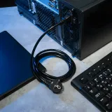 Шнур питания Rexant 11-1121 C13-Schuko проводник.:3x0.75мм2 1.8м 220В 6А (упак.:1шт) черный