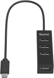 Разветвитель USB-C Buro BPH-C-1906 4порт. черный (BU-USBC-HUB-4U20)