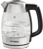 Чайник электрический Hyundai HYK-G9408 1.9л. 2200Вт черный/серебристый корпус: (HYK-G9408)