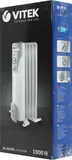Радиатор масляный Vitek VT-1707 1000Вт белый