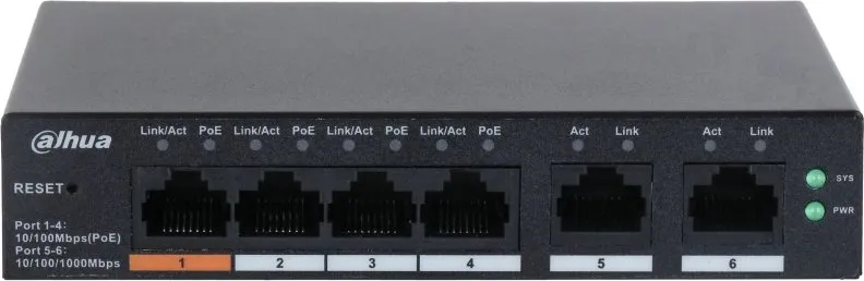 Коммутатор Dahua DH-CS4006-4ET-60 2xКомбо(1000BASE-T/SFP) управляемый