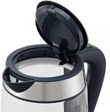 Чайник электрический Kitfort КТ-6680 1.7л. 2200Вт нержавеющая сталь/черный корпус: пластик/стекло