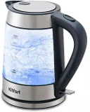 Чайник электрический Kitfort КТ-6680 1.7л. 2200Вт нержавеющая сталь/черный корпус: пластик/стекло