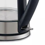 Чайник электрический Kitfort КТ-6680 1.7л. 2200Вт нержавеющая сталь/черный корпус: пластик/стекло