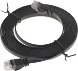 Патч-корд Buro Flat 10Гбит/с UTP 4 пары cat.6 Cu molded 3м черный RJ-45 (m)-RJ-45 (m) (BU-C6-FLAT-3M-B)