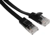 Патч-корд Buro Flat 10Гбит/с UTP 4 пары cat.6 Cu molded 0.5м черный RJ-45 (m)-RJ-45 (m) (BU-C6-FLAT-0.5M-B)
