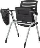 Стул Бюрократ X-Click-PP черный со столиком на ножках металл серый