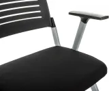 Стул Бюрократ X-Click-PP черный со столиком на ножках металл серый