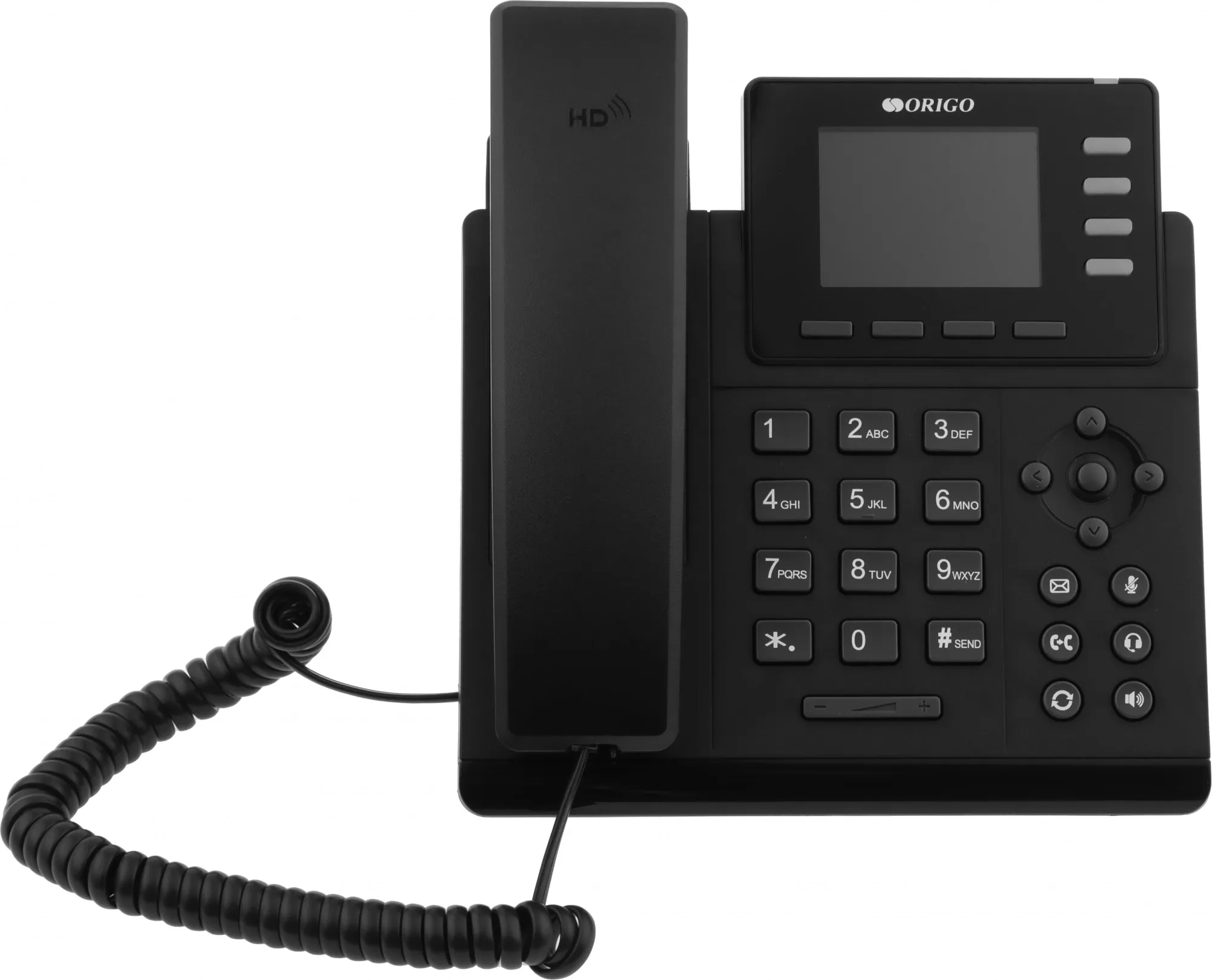 ORIGO IP-телефон с цветным дисплеем 2.8", 1000Base-T WAN PoE, 1000Base-T LAN, без адаптера питания