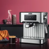 Кофеварка рожковая Rondell RDE-1106 850Вт серебристый