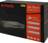 Коммутатор Tenda TEF1118P-16-150W (L2) 16x100Мбит/с 2x1Гбит/с 1SFP 16PoE 130W неуправляемый