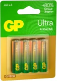 Батарея GP Ultra Alkaline GP 15AUA21-2CRSBC4 AA (4шт) блистер