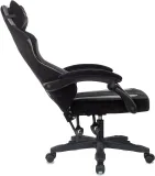 Кресло игровое Knight Wolf черный/серый крестов. пластик