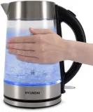 Чайник электрический Hyundai HYK-G7405 1.7л. 2200Вт черный/серебристый корпус: стекло