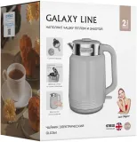 Чайник электрический Galaxy Line GL 0364 1.7л. 2200Вт серый корпус: нерж.сталь/пластик (7010103648)