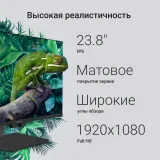 Моноблок Digma Action 23.8" Full HD N95 (1.7) 8Gb SSD256Gb UHDG 600 CR Windows 11 Pro GbitEth WiFi BT 36W клавиатура мышь Cam черный 1920x1080