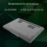 Ноутбук Digma Pro Fortis M Core i5 1334U 16Gb SSD512Gb Intel Iris Xe graphics 14.1" IPS FHD (1920x1080) Windows 11 Pro grey WiFi BT Cam 4000mAh (DN14P5-ADXW04)