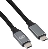Кабель Digma D-Type-C-USB3.2-2m D-TYPE-C-USB3.2-100W-4K-2M USB Type-C (m)-USB Type-C (m) 2м черный