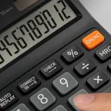 Калькулятор настольный Deli Askend EM222C черный 12-разр.