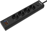 Сетевой фильтр Philips CHP4346BA/51 2м (4 розетки) черный (коробка)