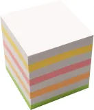Блок для записей бумажный Silwerhof Daily Стандарт 90x90x90мм 80г/м2 ассорти 5цв.в упак. в подставке