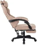 Кресло игровое Knight Lord/F коралловый экомех крестов. пластик подст.для ног