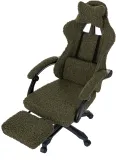 Кресло игровое Knight Lord/F хаки экомех крестов. пластик подст.для ног