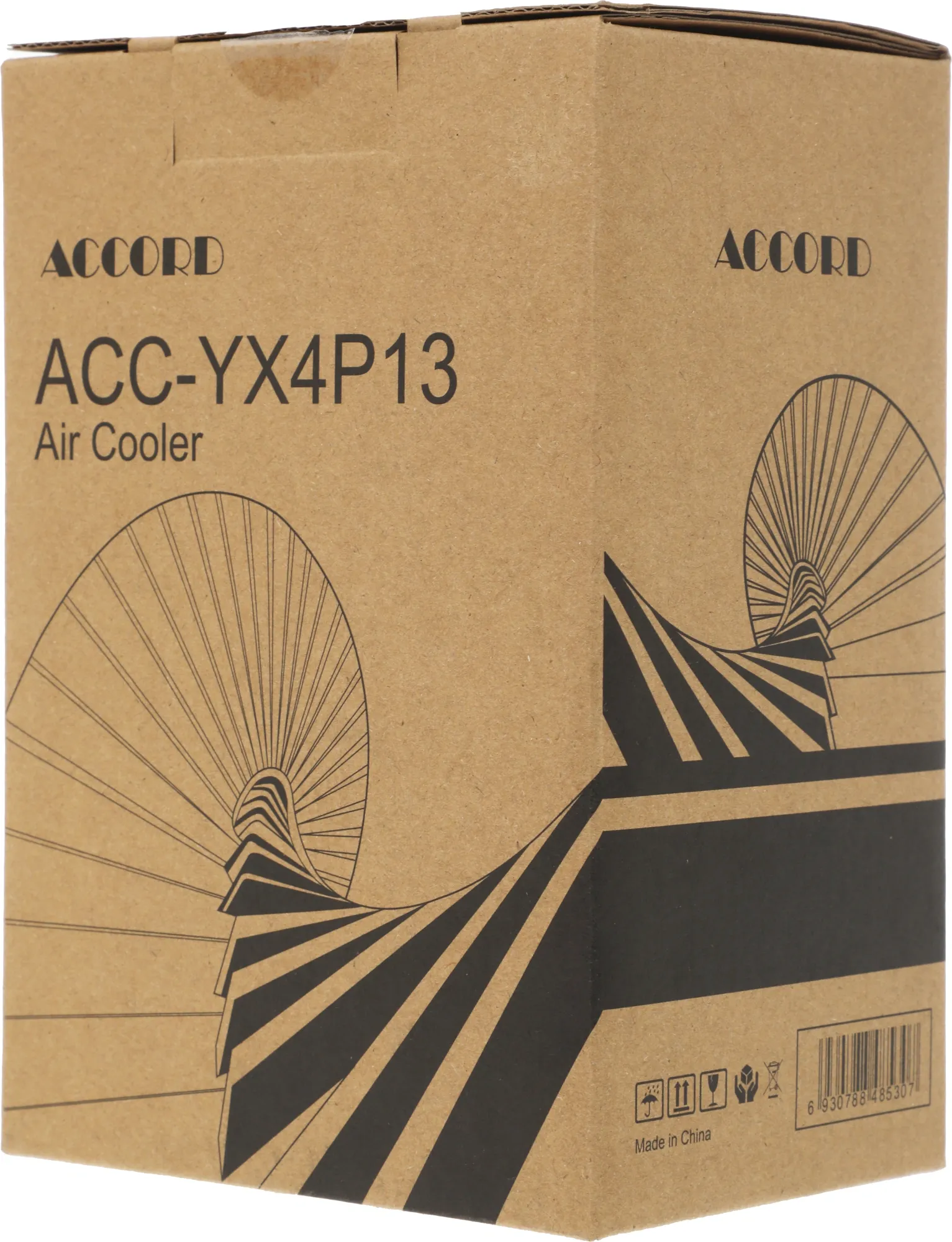 Устройство охлаждения(кулер) Accord ACC-YX4P13 ARGB Soc-AM5/AM4/1200/1700/1851 черный 4-pin 36.5dB Al+Cu 220W 740gr brown box
