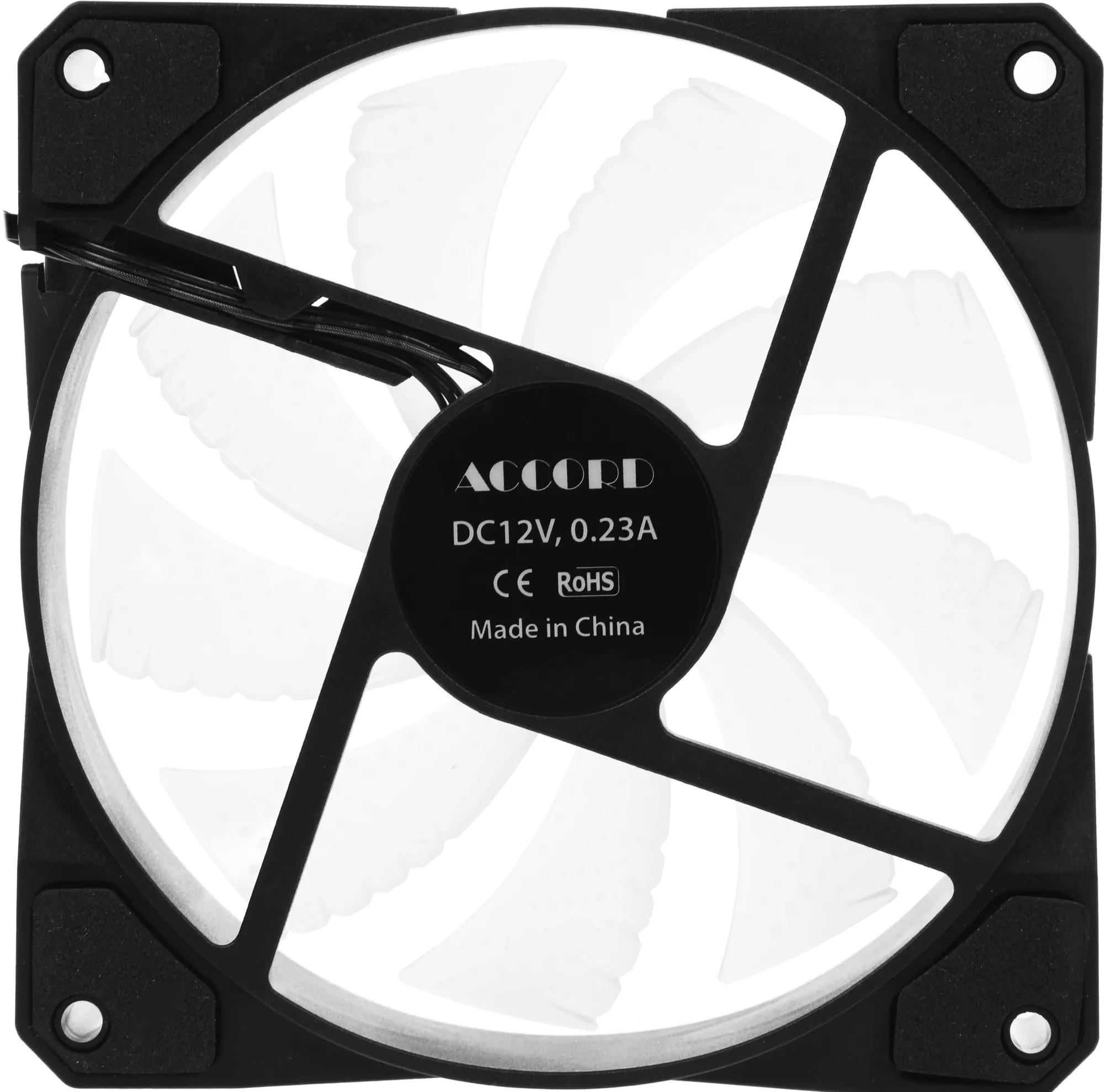 Вентилятор для корпуса Accord ACC-XF12 ARGB 120х120x25 черный 3-pin 23.7дБ (ACC-XF12 ARGB BLACK) brown box