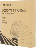 Вентилятор для корпуса Accord ACC-YF14 ARGB 140х140x25 белый 4-pin (ACC-YF14 ARGB WHITE) brown box