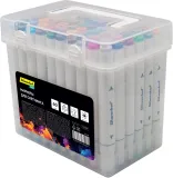 Набор маркеров для скетчинга Silwerhof Idea двойной пиш. наконечник 1-7мм 60цв. (60шт.) пластиковая коробка