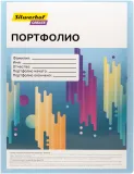 Папка-портфолио с 40 прозр.вклад. Silwerhof Create A4 пластик 0.7мм карм.на лиц.стор. голубой