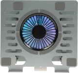 Подставка для ноутбука Digma D-NCP170-1xRGB110-360 17" 240x230x50мм 2xUSB 1x алюминий серый