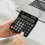 Калькулятор настольный Deli Askend EM110 черный 12-разр.