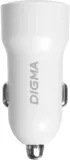Автомобильное зар./устр. Digma DGC1С 12W 2.4A 2xUSB белый (DGC1C2LX22WH)