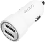 Автомобильное зар./устр. Digma DGC1С 12W 2.4A 2xUSB белый (DGC1C2LX22WH)