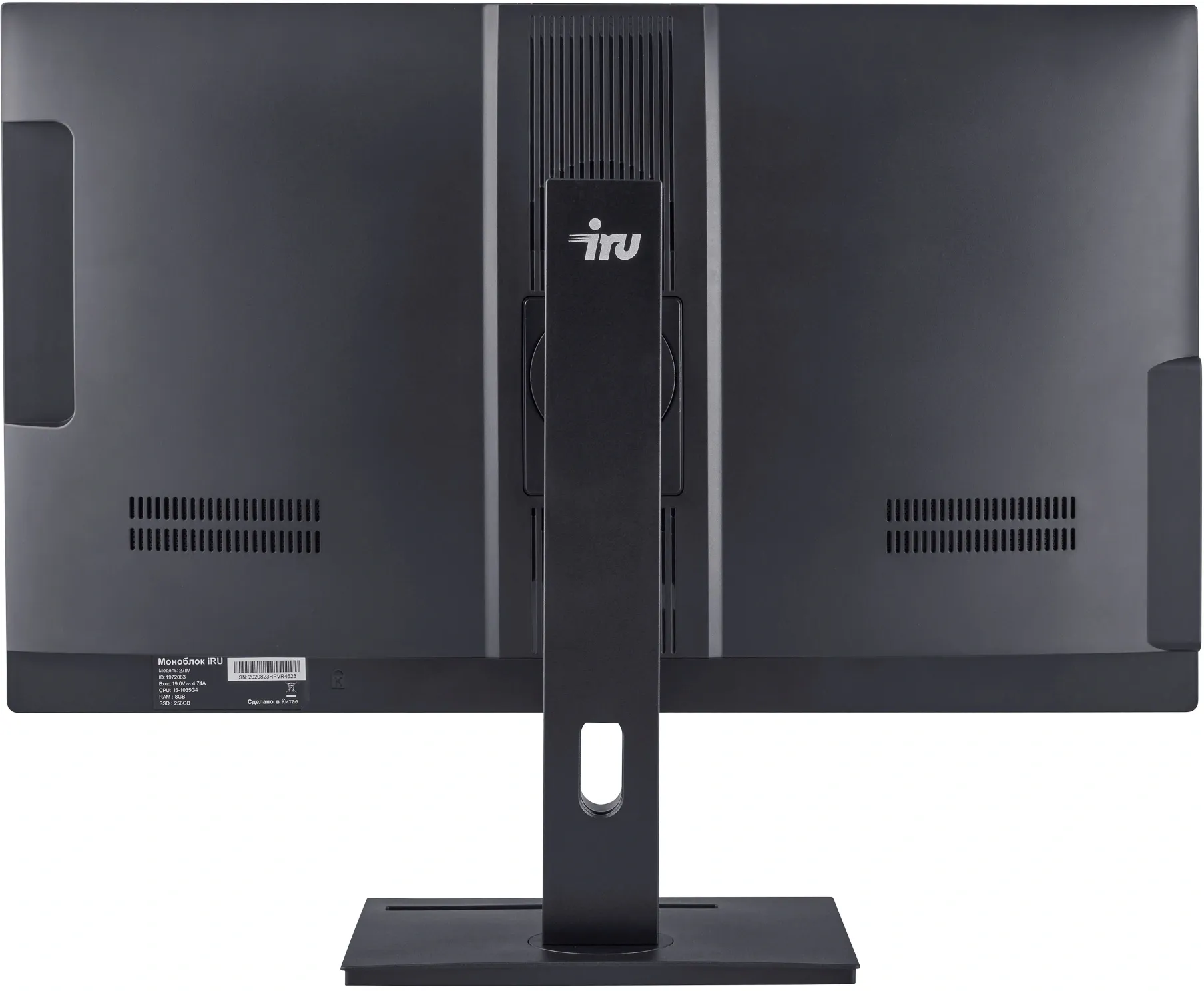 Моноблок IRU 27IM 27" Full HD i3 1215U (1.2) 16Gb SSD512Gb HDG FreeDOS GbitEth WiFi BT 90W Cam черный 1920x1080
