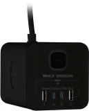 Сетевой удлинитель Buro BU-PTE4.1UC-B 1.5м (4 розетки) черный (пакет ПЭ)