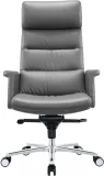 Кресло руководителя Cactus CS-LGR-DUBLIN темно-серый сиденье темно-серый кожа крестов. алюминий
